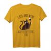 Cats And Wine Make Everything Fine - Lustiges Katzen- und Weinliebhaber T-Shirt für Weinabende & Weinfeste