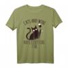 Cats And Wine Make Everything Fine - Lustiges Katzen- und Weinliebhaber T-Shirt für Weinabende & Weinfeste