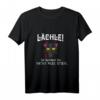 Lächle du kannst sie nicht alle töten - Teuflisches Katzen T-Shirt für Halloween, Karneval & Party, Gothic Katzenliebhaber Geschenk
