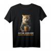 Lustiges Kaffee Katzen Spruch T-Shirt - Guten Morgen Ganz dünnes Eis für Katzenliebhaber, Morgenmuffel & Sarkastische Kollegen