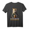 Lustiges Kaffee Katzen Spruch T-Shirt - Guten Morgen Ganz dünnes Eis für Katzenliebhaber, Morgenmuffel & Sarkastische Kollegen