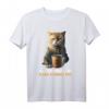 Lustiges Kaffee Katzen Spruch T-Shirt - Guten Morgen Ganz dünnes Eis für Katzenliebhaber, Morgenmuffel & Sarkastische Kollegen