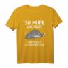 Lustiges Katzen Schlafshirt – So müde wie heute war ich seit gestern, ideales Geschenk für Katzenliebhaber, Morgenmuffel und Langschläfer