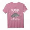 Lustiges Katzen Schlafshirt – So müde wie heute war ich seit gestern, ideales Geschenk für Katzenliebhaber, Morgenmuffel und Langschläfer