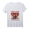 Damen Pew Pew Madafakas Katzen T-Shirt mit V-Ausschnitt – Lustiges Sommer Top für Katzenliebhaber, Vintage Retro Design, perfekte Geschenke für Katzenmama, -papa, Geburtstags- und Weihnachtsgeschenk