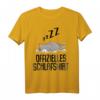 Offizielles Schlafshirt Katze - Lustiges Katzen Motiv T-Shirt für Damen, Herren, Teenager & Katzenfans als Geschenk