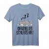 Offizielles Schlafshirt Katze - Lustiges Katzen Motiv T-Shirt für Damen, Herren, Teenager & Katzenfans als Geschenk