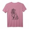 Tiger Motiv Raubkatzen Dschungel Katzen Zähne Krallen T-Shirt – Klassisch geschnitten, ideal für Tierliebhaber und Dschungel-Fans
