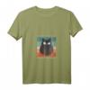 Damen T-Shirt mit Katzen Design – Ich rege mich nicht auf, du regst mich auf, schwarze Katze, humorvolles V-Ausschnitt Shirt für Katzenliebhaber