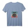 Damen T-Shirt mit Katzen Design – Ich rege mich nicht auf, du regst mich auf, schwarze Katze, humorvolles V-Ausschnitt Shirt für Katzenliebhaber