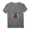 Damen T-Shirt mit Katzen Design – Ich rege mich nicht auf, du regst mich auf, schwarze Katze, humorvolles V-Ausschnitt Shirt für Katzenliebhaber