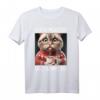 Kaffee Morgenmuffel Mitarbeiter Spruch Lustig Katze Geschenk T-Shirt - Ironisches Humoroutfit für Arbeit, Teenager & Katzenliebhaber