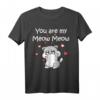Katze Meow Verliebte Paare Liebesbeweis T-Shirt – Romantisches Geschenk zum Valentinstag, Hochzeitstag & Muttertag für Katzenliebhaberinnen