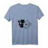 Katzen Liebe Pärchen Valentinstag T-Shirt - Romantisches Design für Verliebte & Katzenliebhaber