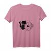 Katzen Liebe Pärchen Valentinstag T-Shirt - Romantisches Design für Verliebte & Katzenliebhaber