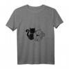Katzen Liebe Pärchen Valentinstag T-Shirt - Romantisches Design für Verliebte & Katzenliebhaber
