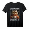 Kaffee Morgenmuffel Mitarbeiter Spruch Lustig Katze Geschenk T-Shirt - Ironisches Shirt für Büro, Teenager & Katzenliebhaber