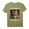 Kaffee Morgenmuffel Mitarbeiter Spruch Lustig Katze Geschenk T-Shirt - Ironisches Shirt für Büro, Teenager & Katzenliebhaber