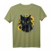 Katzen-Sonnenblume mit Blumenmuster - Helles, positives T-Shirt für gute Laune und Freude, perfekt für Blumen- und Katzenliebhaber