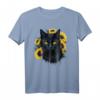 Katzen-Sonnenblume mit Blumenmuster - Helles, positives T-Shirt für gute Laune und Freude, perfekt für Blumen- und Katzenliebhaber