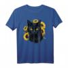 Katzen-Sonnenblume mit Blumenmuster - Helles, positives T-Shirt für gute Laune und Freude, perfekt für Blumen- und Katzenliebhaber