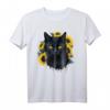 Katzen-Sonnenblume mit Blumenmuster - Helles, positives T-Shirt für gute Laune und Freude, perfekt für Blumen- und Katzenliebhaber