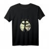 Damen Kaffeekatze T-Shirt mit V-Ausschnitt – Retro Vintage Katzenmotiv im Sonnenuntergang, perfekt als Geschenk für Katzenliebhaber, Katzenmama & Katzenpapa
