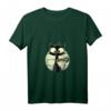 Damen Kaffeekatze T-Shirt mit V-Ausschnitt – Retro Vintage Katzenmotiv im Sonnenuntergang, perfekt als Geschenk für Katzenliebhaber, Katzenmama & Katzenpapa