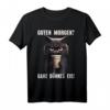 Guten Morgen Sehr dünnes Eis Schwarze Katze Morgen Grump T-Shirt – Humorvolles Schlafshirt für Katzen- und Kaffee-Liebhaber, Langschläfer & Sarkastische Freunde