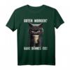 Guten Morgen Sehr dünnes Eis Schwarze Katze Morgen Grump T-Shirt – Humorvolles Schlafshirt für Katzen- und Kaffee-Liebhaber, Langschläfer & Sarkastische Freunde