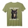 Guten Morgen Sehr dünnes Eis Schwarze Katze Morgen Grump T-Shirt – Humorvolles Schlafshirt für Katzen- und Kaffee-Liebhaber, Langschläfer & Sarkastische Freunde