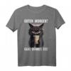 Guten Morgen Sehr dünnes Eis Schwarze Katze Morgen Grump T-Shirt – Humorvolles Schlafshirt für Katzen- und Kaffee-Liebhaber, Langschläfer & Sarkastische Freunde