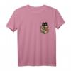 Hawaiianische Katze in Tasche T-Shirt für Damen und Herren – Süßes Kawaii Katzen-Design, Geschenkidee für Katzenliebhaber und Tierfreunde