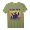 Pew Pew Madafakas Katzen T-Shirt - Lustiges Sommer Oberteil mit Katze Pyjama Design, Perfekt als Geschenk für Katzenliebhaber, Mama & Papa