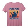 Pew Pew Madafakas Katzen T-Shirt - Lustiges Sommer Oberteil mit Katze Pyjama Design, Perfekt als Geschenk für Katzenliebhaber, Mama & Papa