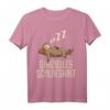 Offizielles Faultier Schlafshirt mit lustigem Spruch - Bequemes Faultier T-Shirt für Damen, Herren & Teenager als Geschenkidee zum HapDeer, Weihnachten & mehr