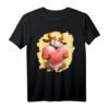 Niedliches Kuh T-Shirt mit umarmendem Herz – Perfekt für Valentinstag, Geburtstag & Tierliebhaber