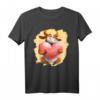 Niedliches Kuh T-Shirt mit umarmendem Herz – Perfekt für Valentinstag, Geburtstag & Tierliebhaber