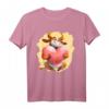 Niedliches Kuh T-Shirt mit umarmendem Herz – Perfekt für Valentinstag, Geburtstag & Tierliebhaber