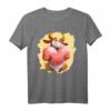Niedliches Kuh T-Shirt mit umarmendem Herz – Perfekt für Valentinstag, Geburtstag & Tierliebhaber