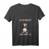 Damen Lustiges Pinguin T-Shirt mit V-Ausschnitt - Für Morgenmuffel & Ironische Sprüche, Perfekte Geschenkidee