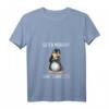 Damen Lustiges Pinguin T-Shirt mit V-Ausschnitt - Für Morgenmuffel & Ironische Sprüche, Perfekte Geschenkidee