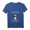 Damen Lustiges Pinguin T-Shirt mit V-Ausschnitt - Für Morgenmuffel & Ironische Sprüche, Perfekte Geschenkidee