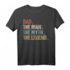 Dad Man Myth Legend T-Shirt - Lustiges Vatertagsgeschenk für Papa, Ehemann, Bruder, Großvater, Geburtstags- und Weihnachtsgeschenk