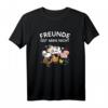 Tiere Freunde isst man nicht - Veganes Geschenk T-Shirt für Tierfreunde und Vegetarier / Veganer gegen Tierquälerei