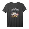 Tiere Freunde isst man nicht - Veganes Geschenk T-Shirt für Tierfreunde und Vegetarier / Veganer gegen Tierquälerei