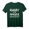 Lustiges Rugby-Shirt für Männer mit Spruch 'Fun Rugby is My Anger Management' – Perfektes Geschenk für Rugbyfans & Team Supporter