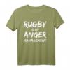 Lustiges Rugby-Shirt für Männer mit Spruch 'Fun Rugby is My Anger Management' – Perfektes Geschenk für Rugbyfans & Team Supporter