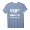 Lustiges Rugby-Shirt für Männer mit Spruch 'Fun Rugby is My Anger Management' – Perfektes Geschenk für Rugbyfans & Team Supporter