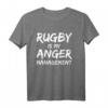 Lustiges Rugby-Shirt für Männer mit Spruch 'Fun Rugby is My Anger Management' – Perfektes Geschenk für Rugbyfans & Team Supporter